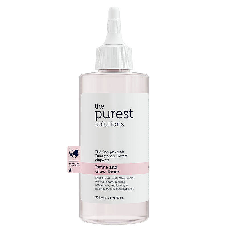 The Purest Solutions 200 ml Hassas Ciltler için Arındırıcı ve Aydınlatıcı PHA Pembe Tonik - 1