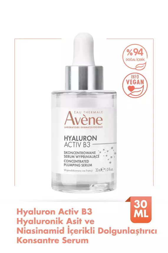 Avene Hyaluron Activ B3 Hyaluronik Asit ve Niasinamid İçeren Hücre Yenileme Etkili Serum 30 ml - 1