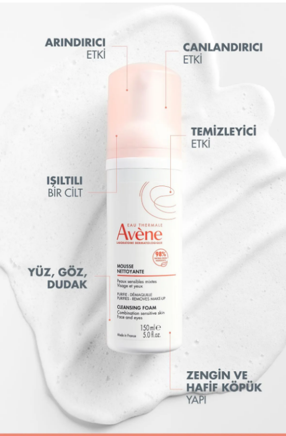 Avene Mousse Nettoyante Cilt Temizleme Köpüğü 150 ml - 3
