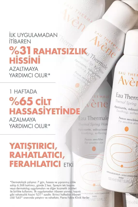 Avene Tüm Cilt Tipleri İçin Yatıştırıcı, Rahatlatıcı ve Ferahlatıcı Orta Boy Termal Su 150 ml x2 - 3