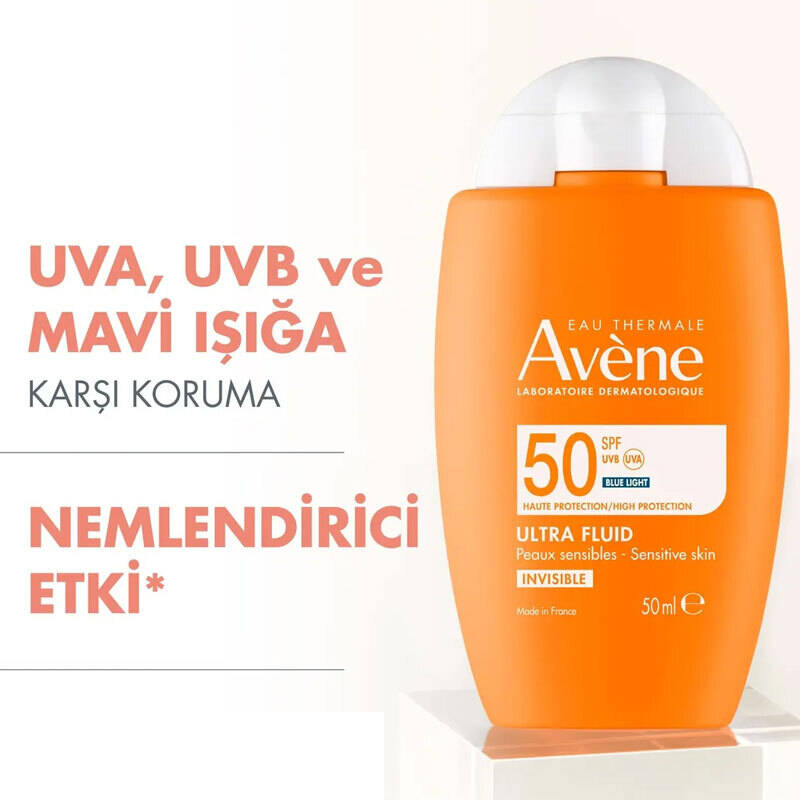 Avene Ultra Fluid Invisible SPF50 Normal ve Karma Ciltler için Çok Yüksek Korumalı 50 ml Güneş Kremi - 2