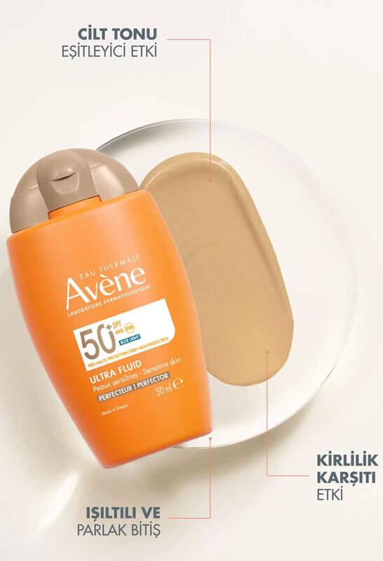 Avene Ultra Fluid Perfector Cilt Tonu Eşitleyici Renkli SPF 50+ 50 ml Güneş Kremi - 3