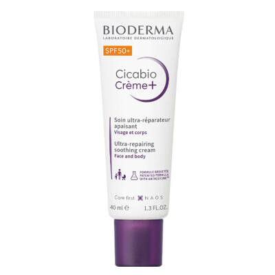 Bioderma Cicabio SPF50+ Cilt Bariyeri Onarıcı Leke Önleyici Güneş Koruyucu 40 ml Yüz ve Vücut Kremi - Bioderma