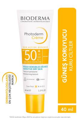 Bioderma Photoderm Cream SPF50+ Kuru Ciltler için Yüksek Koruma Sağlayan Yüz Güneş Kremi 40 ml - Bioderma