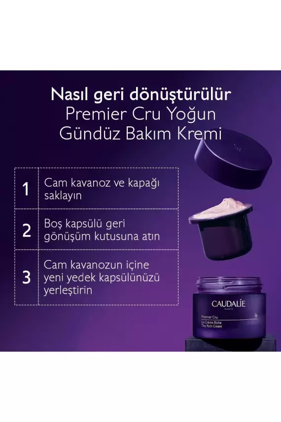 Caudalie Premier Cru Yoğun Gündüz Bakım Kremi 50ml-Yedek Kapsül - 3