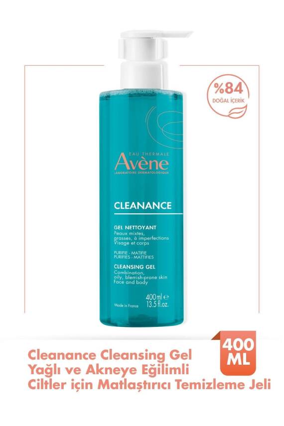Cleanance Yağlı Ve Akneye Eğilimli Ciltler İçin Matlaştırıcı Temizleme Jeli 400 ml - 1
