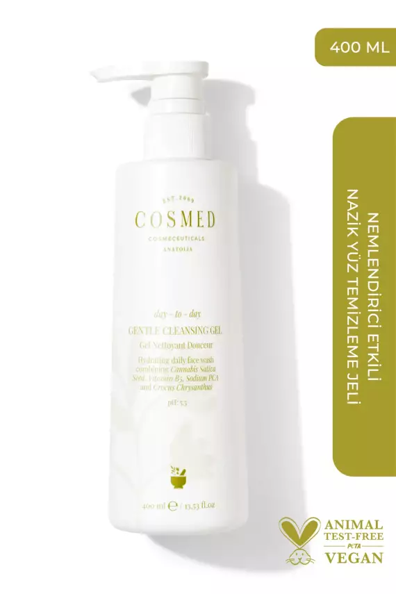 COSMED Day-to-day Gentle Cleansing Gel - Yüz Temizleme Jeli - Karma Cilt Yıkama Jeli 400 Ml - 1