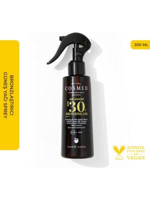Cosmed Sun Essential Bronzing Oil SPF 30 Bronzlaştırıcı Güneş Yağı Sprey 200 ml - Cosmed