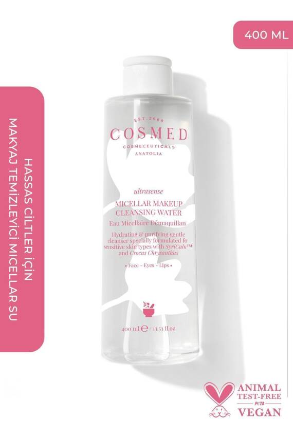Cosmed Ultrasense Micellar Makeup Cleansing Water - Hassas Ciltler Için Makyaj Temizleyici Misel Su 400 ml - 1
