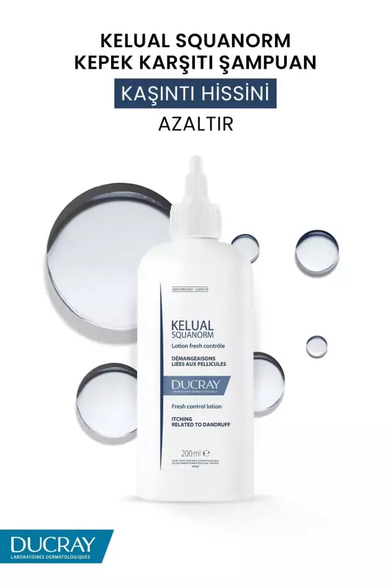Ducray Kelual Squanorm Kepek Önleyici ve Kaşıntı Hissini Yatıştırıcı Losyon 200 ml - 1