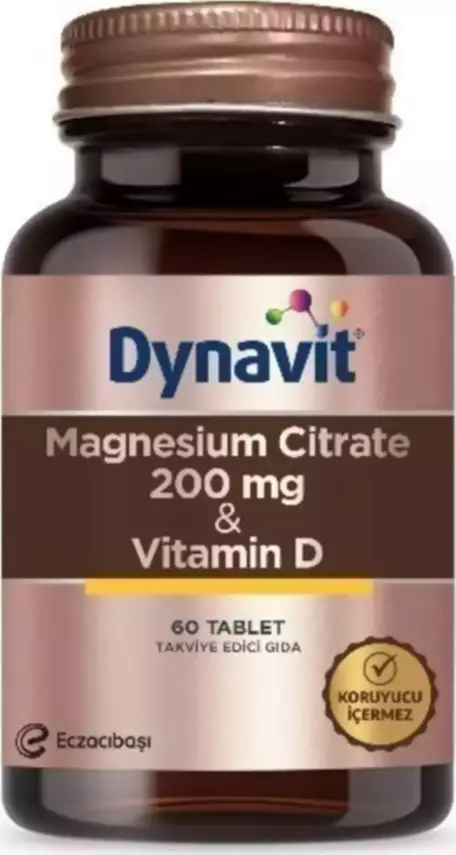 Dynavit Magnesium Citrate 200 mg Vitamin D 60 Tablet - 1