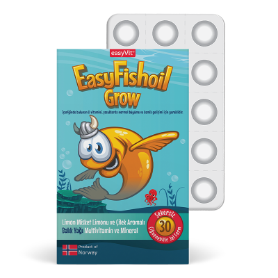 EasyFishoil Grow Çiğnenebilir 30 Jel Form Balık Yağı - 1