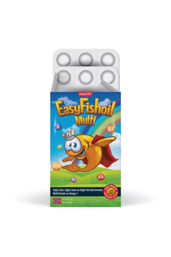 EasyFishOil Multi Aromalı Çiğnenebilir 30 Jel Form Balık Yağı - 1