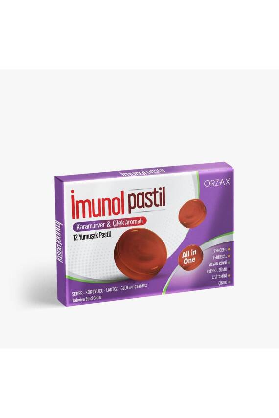 İMUNOL Karamürver & Çilek 12 Pastil - 1