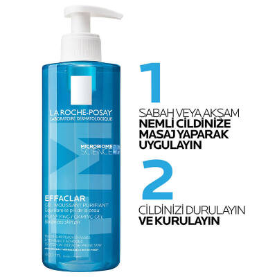 La Roche-Posay Effaclar Yağlı ve Akneye Eğilimli Ciltler için 400 ml Temizleme Jeli - 3