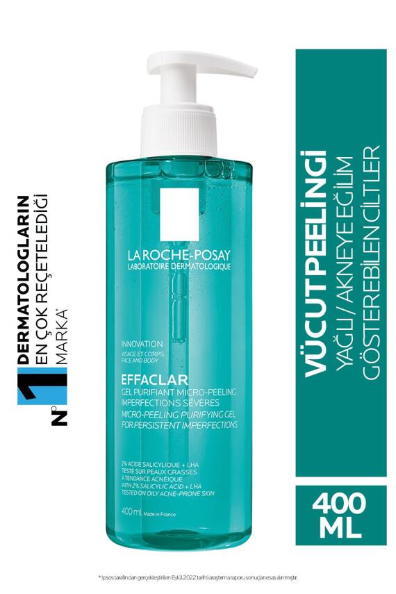 La Roche Posay Effaclar Mikro-peeling Arındırıcı Jel 400 ml- Akneye Eğilim Gösteren Ciltler - 1