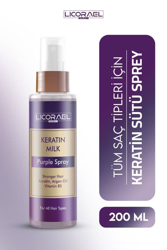 Licorael Dubai KERATİN Sütü Argan Yağlı ve Vitamin B5 Terapisi 200 ML - 1
