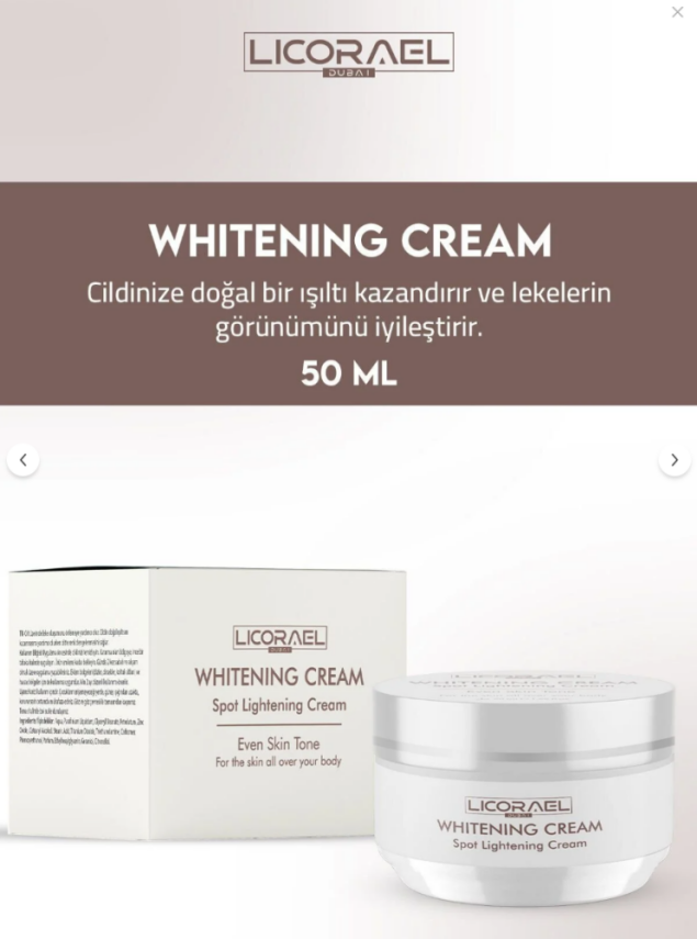 Licorael Dubai Whıtenıng Cream Leke Karşıtı Beyazlatıcı Krem 50ml - 1