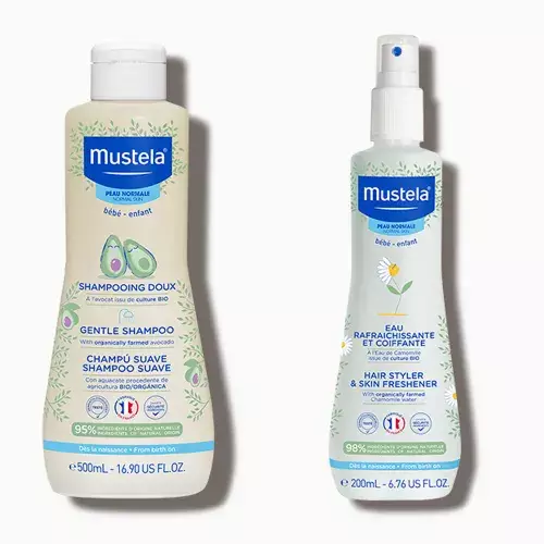 Mustela Banyo Seti Gentle Shampoo 500 ml+200 ml Skin Freshener Saç Spreyi - 1