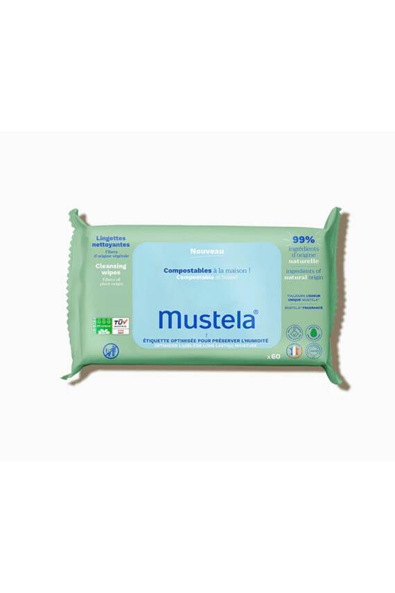 Mustela Compost Cleansing Wipes Kompost Edilebilir Islak Mendil 60 Yaprak - 3