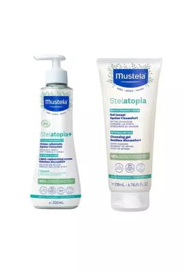 Mustela Stelatopia Lipit Yenileyici Krem 300 ml Stelatopia Şampuan 200 ml - 1