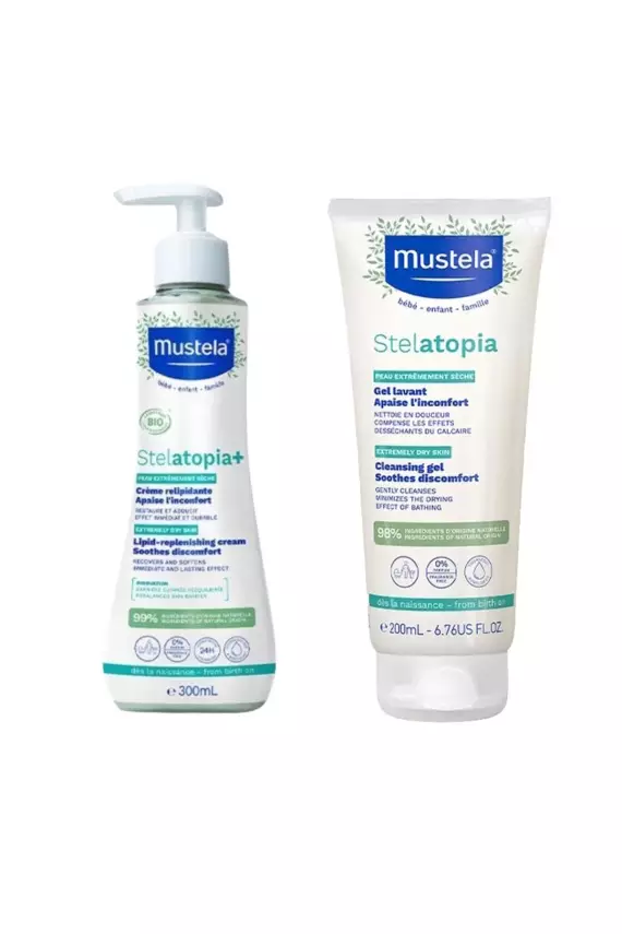 Mustela Stelatopia Lipit Yenileyici Krem 300 ml Stelatopia Şampuan 200 ml - 1