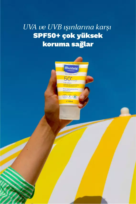 Mustela Yüksek Koruma Yüz Vücut Güneş Kremi Suya Dayanıklı Tüm Ciltler Bebek Çocuk Yetişkin 40ml SPF 50+ - 2