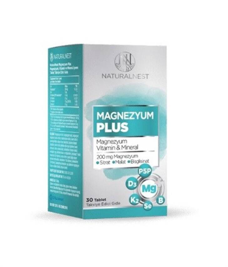 NaturalNest Magnezyum Plus 200 mg 30 Tablet - 1