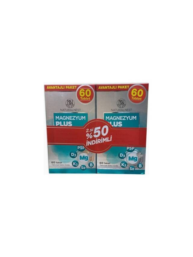 NaturalNest Magnezyum Plus 2x60 Tablet - 1
