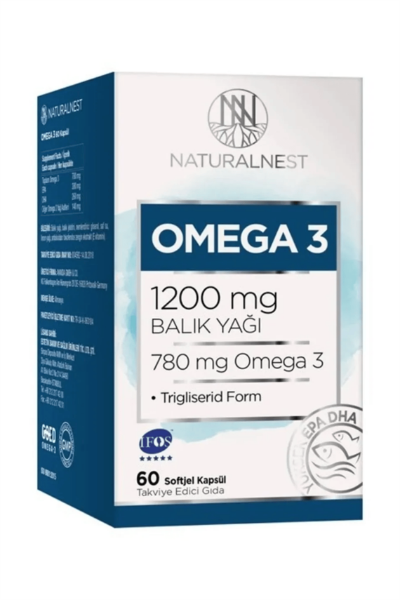 NaturalNest Omega 3 1200 mg 60 Kapsül Balık Yağı - 1