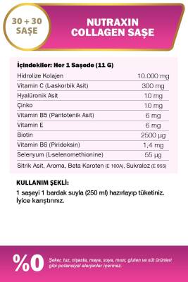 Nutraxin Collagen 60 Saşe 10.000 Mg Tip 1 Tip 3 Ananas Aromalı Avantajlı Çanta Set 60 Günlük Kullanım - 3