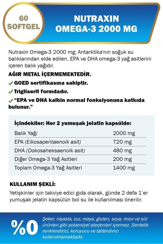 Nutraxin Omega3 2000mg 60 Tablet - 3