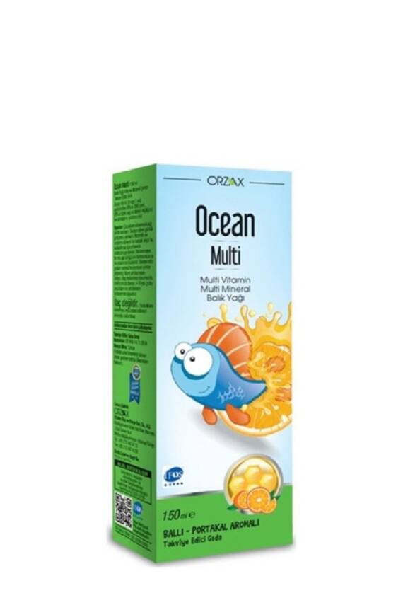 Ocean Ocean Multi Şurup Ballı Portakal Aromalı Balık Yağı 150 Ml - 1