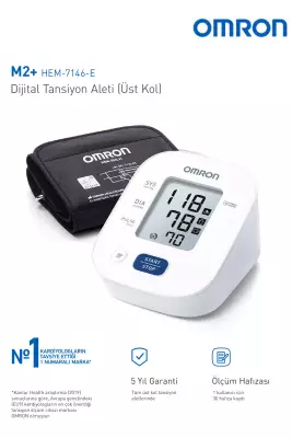 Omron M2+ HEM-7146-E Hafızalı Geniş Manşetli Üst Koldan Ölçer Dijital Tansiyon Aleti - 2