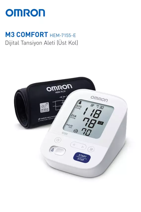 Omron M3 Comfort Hem-7155-e Üst Koldan Ölçer Tansiyon Aleti - 2