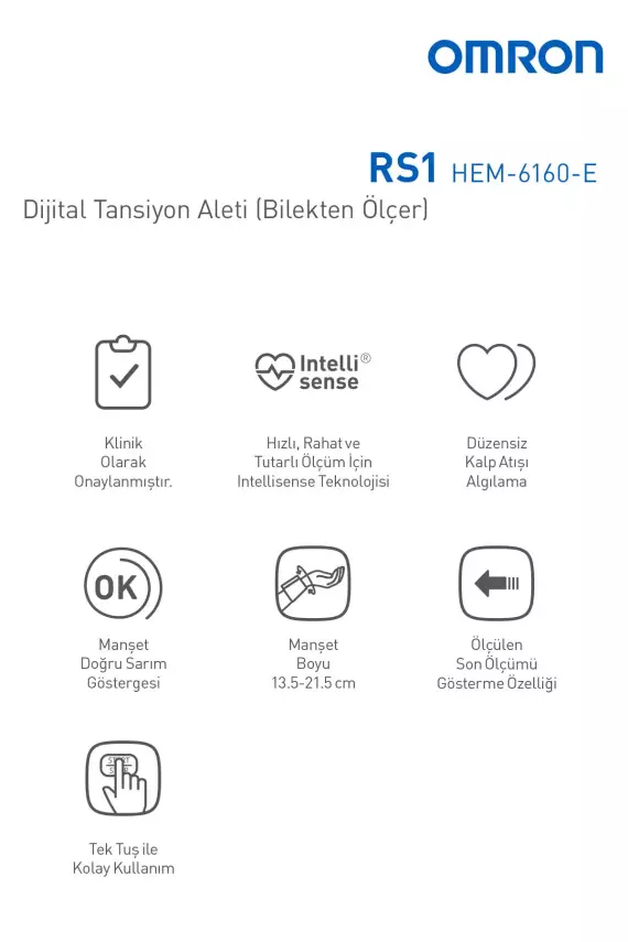 Omron RS1 Bilekten Ölçer Tansiyon Aleti - 5