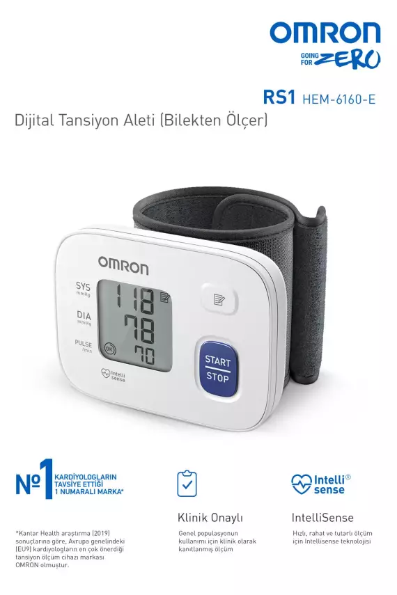Omron RS1 Bilekten Ölçer Tansiyon Aleti - 2