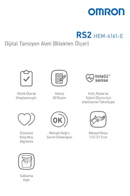 Omron Rs2 Bilekten Ölçer Tansiyon Aleti - 3