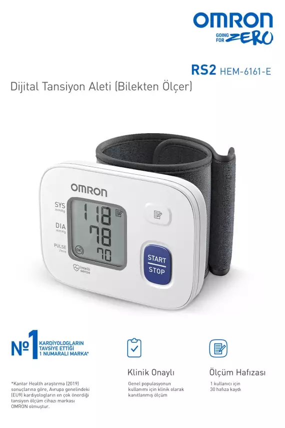 Omron Rs2 Bilekten Ölçer Tansiyon Aleti - 2