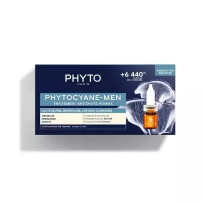 Phyto 12x5 ml Phytocyane Erkek Tipi Kronik Saç Dökülmesi Karşıtı Bakım Serumu - 1
