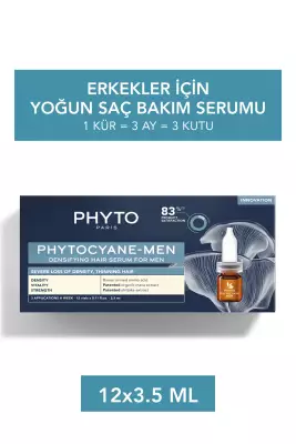 Phyto 12x5 ml Phytocyane Erkek Tipi Kronik Saç Dökülmesi Karşıtı Bakım Serumu - 2