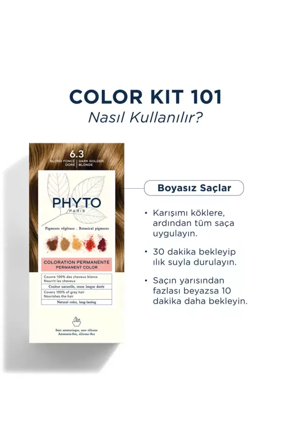 Phyto Color 6.3 Koyu Kumral Dore Yeni Seri Saç Boyası - 3
