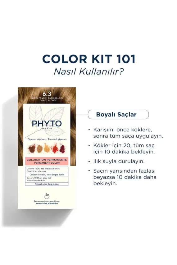 Phyto Color 6.3 Koyu Kumral Dore Yeni Seri Saç Boyası - 4