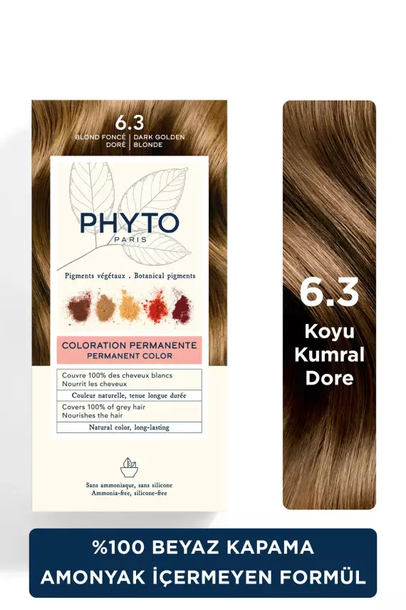 Phyto Color 6.3 Koyu Kumral Dore Yeni Seri Saç Boyası - 1