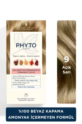 Phyto Color Bitkisel Amonyaksız Kalıcı Doğal Içerikli Bitkisel Saç Boyası 9 Açık Sarı - 1