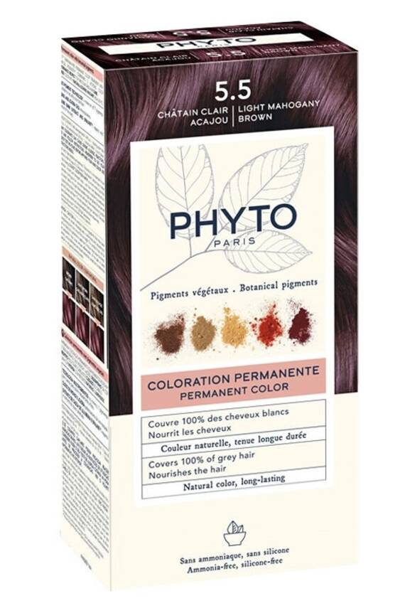 Phyto Color No 5.5 Castanho Claro Acaju Bitkisel Saç Boyası - 1