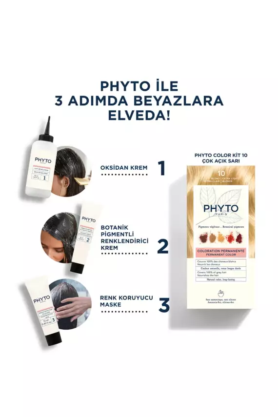 Phyto Color Saç Boyası 10 Extra Hafif Sarı - 2