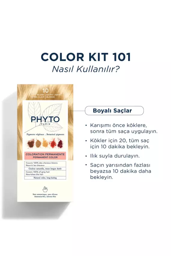 Phyto Color Saç Boyası 10 Extra Hafif Sarı - 4