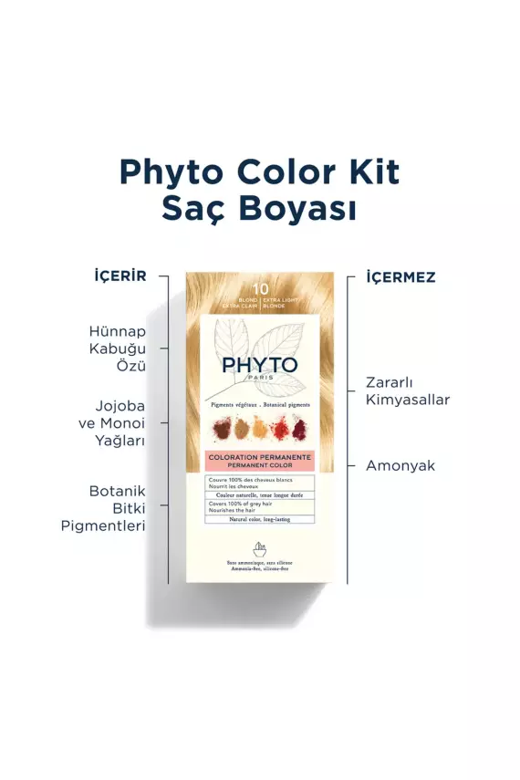 Phyto Color Saç Boyası 10 Extra Hafif Sarı - 5