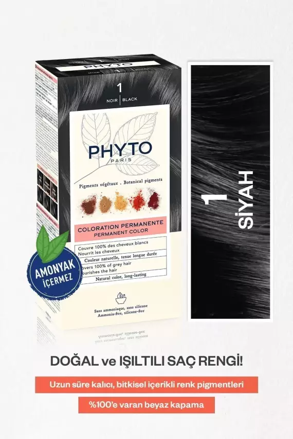 Phyto Phytocolor 1 Siyah Saç Boyası - 1